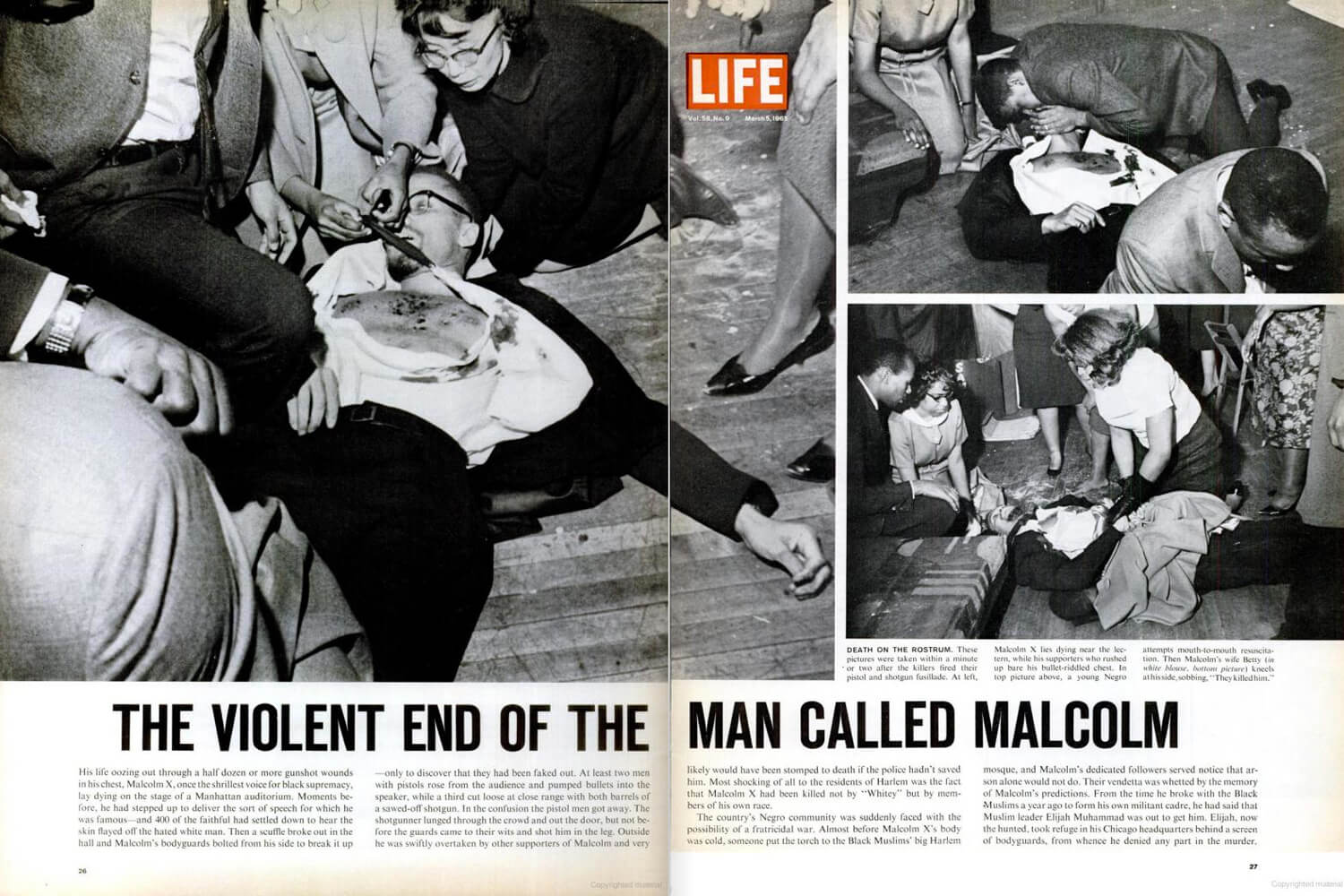 LIFE magazine feature Malcolm X assassination